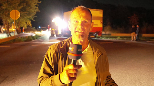 WDR-Reporter Oliver Köhler berichtet vom Polizei-Einsatz am Hambacher Forst