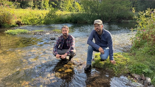 Projektleiter Jens Eligehausen und Prof. René Sahm von der Uni Kassel