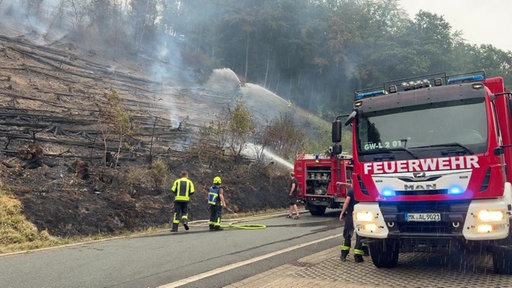 Schwierige Löscharbeiten in Altena