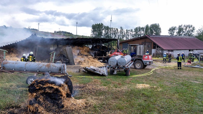 Ausgelöschter Brand einer Scheue in Wunderthausen