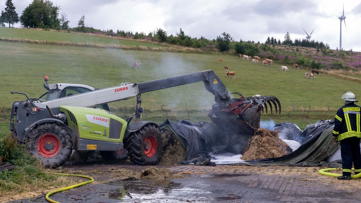 Ausgelöschter Brand einer Scheue in Wunderthausen