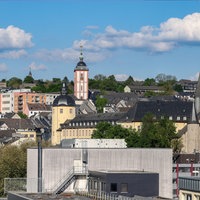 Die Stadt Siegen, unter anderem mit Blick auf die Martini Kirche 