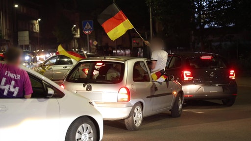 Aufnahme während des Autokorsos
