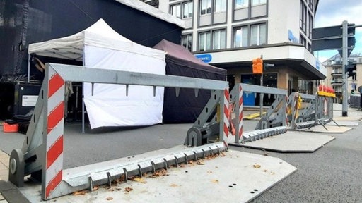 Terrorsperren beim Siegener Stadtfest.
