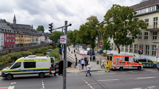 Feuerwehr- und Polizeieinsatz in der Siegener Innenstadt