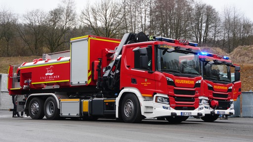 Löschwasserbehälter auf LKW der Feuerwehr Dülmen