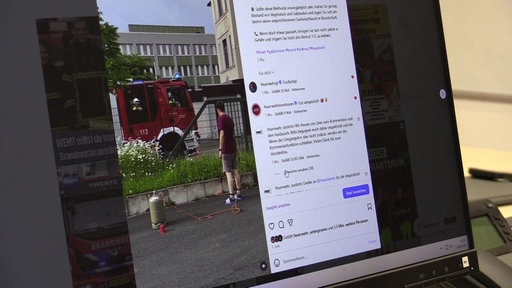 Iserlohner Feuerwehr Beitrag und Kommentare auf Instagram