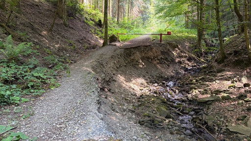 Beschädigter Waldweg in Werdohl