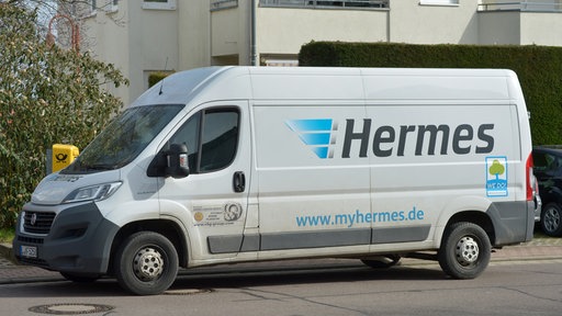 Lieferwagen von Hermes 