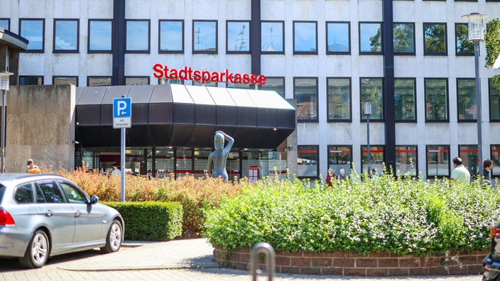 Aussenansicht der Sparkassenfiliale Marktstraße in Mönchengladbach-Rheydt