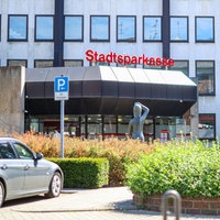 Aussenansicht der Sparkassenfiliale Marktstraße in Mönchengladbach-Rheydt