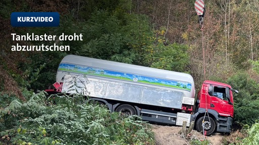 Luftaufnahme von einem Tanklaster