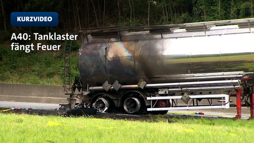 A40: Tanklaster fängt Feuer | TN