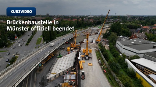 Die Baustelle der B51 von oben.