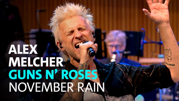 Alex Melcher und das WDR Funkhausorchester unter Leitung von David Brophy präsentieren November Rain von Guns N'Roses am 25.06.2026 im WDR Funkhaus Wallrafplatz in Köln.