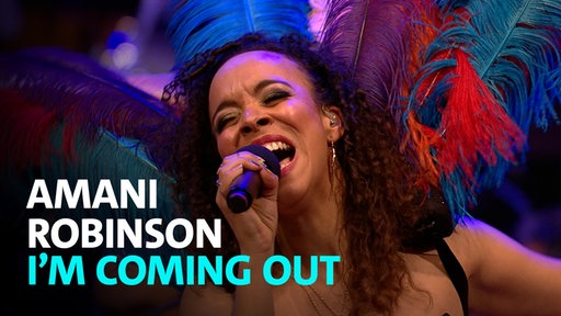 Amani Robinson und das WDR Funkhausorchester unter Leitung von David Brophy präsentieren I'm Coming Out von Diana Ross am 04.07.2026 in der Kölner Philharmonie.