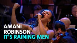 Amani Robinson und das WDR Funkhausorchester unter Leitung von David Brophy präsentieren It's Raining Men von The Weather Girls am 04.07.2026 in der Kölner Philharmonie.