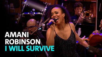 Amani Robinson singt I will Survive von Gloria Gaynor am 02.07. in der Kölner Philharmonie.