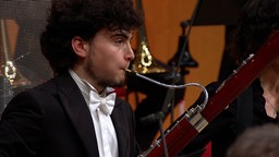 Augusto Velio Palumbo spielt Fagott
