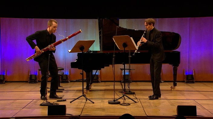 Lewin Kniesel und Mathis Stier spielen Poulencs Sonate für Klarinette und Fagott