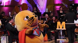 Das Konzert mit der Maus: Mozart, mit dem WDR SInfonieorchester, Jana Forkel und Johannes Büchs, unter Leitungvon Bar Avni am 19.09.2025 in der Kölner Philharmonie.