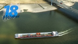18 Millionen - Schifffahrt auf dem Rhein bei Niedrigwasser