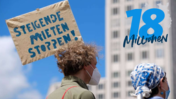 Demonstration gegen steigende Mieten