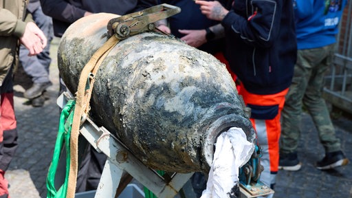 Entschärfung einer Fliegerbombe in Kiel