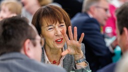 Charlotte Merz bei Wahlkampfauftritt von Friedrich Merz in Menden am 26.01.2025