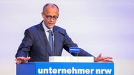 Bundeskanzler Friedrich Merz (CDU) beim Unternehmertag NRW in den Rheinterassen Düsseldorf