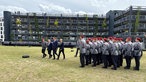Ein Panzer vor dem NRW-Landtag