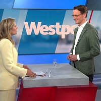 Hendrik Wüst (CDU) im Gespräch mit Catherine Vogel bei WESTPOL