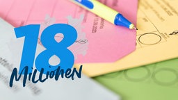 Wahlzettel für die Kommunalwahl 2025 auf denen ein Stift zum Ankreuzen liegt