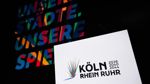 Das Logo ist beim Start der Kampagne für die Bewerbung der Region Rhein-Ruhr