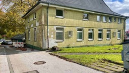 Kaputtes Polizeigebäude an der Müngstener Straße in Wuppertal