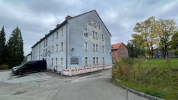 Kaputtes Polizeigebäude an der Müngstener Straße in Wuppertal