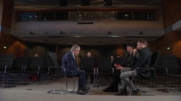 Interviewsituation mit Herbert Reul