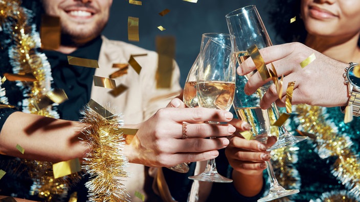 Champagner Party feiern