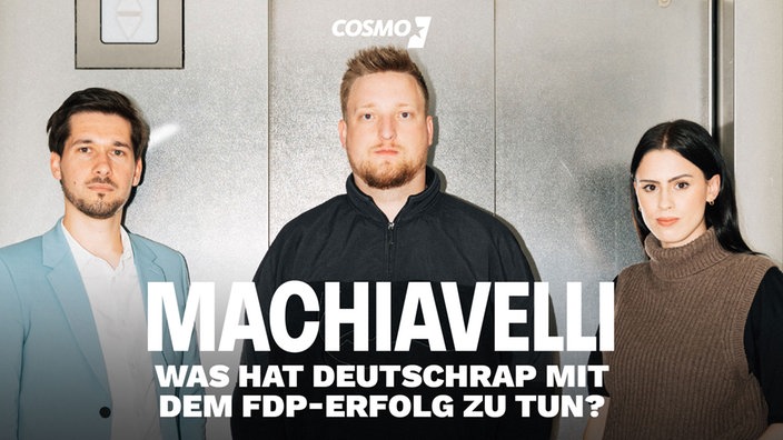 Machiavelli mit Jens Teutrine - Vasilli Golod, Jens Teutrine und Salwa Houmsi auf dem Cover