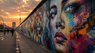 Die Graffiti an den Wänden erzählen die Geschichten des Landes