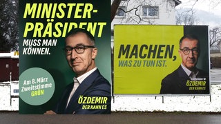 Wahlplakate in Baden-Württemberg von dem Grünen-Spitzenkandidat Cem Özdemir