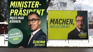 Wahlplakate in Baden-Württemberg von dem Grünen-Spitzenkandidat Cem Özdemir