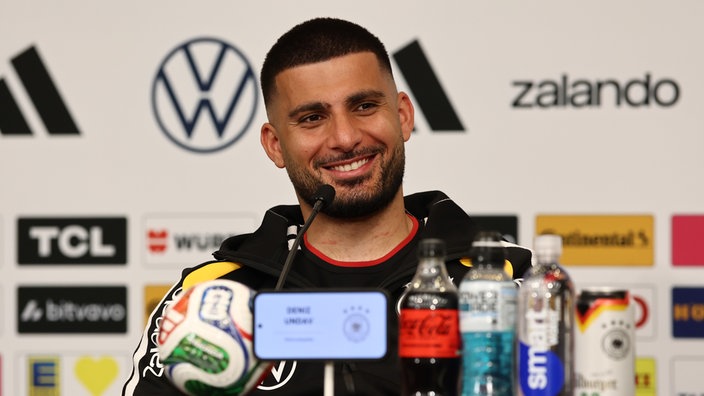 Fußball: Nationalmannschaft, Deutschland, Pressekonferenz, vor dem ersten WM-Spiel gegen Curaçao, Deniz Undav nimmt an der PK teil