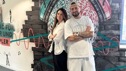 Giano Licco, italienischer Food Influencer, mit Cristina Giordano, Host von COSMO italiano