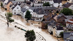 Hochwasser in Dernau, Landkreis Ahrweiler, in der Eifel