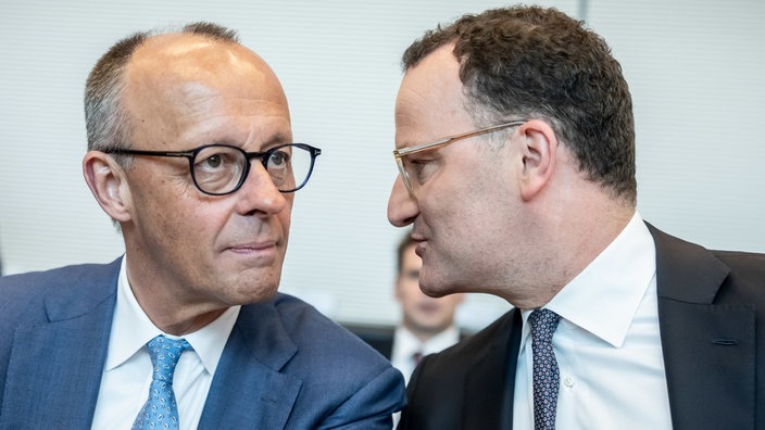 Jens Spahn und der Bundeskanzler Friedrich Merz