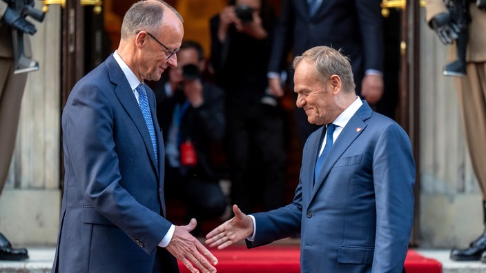 Donald Tusk i Friedrich Merz