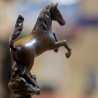 Die Statue des Westfälischen Friedenspreises, ein Pferd