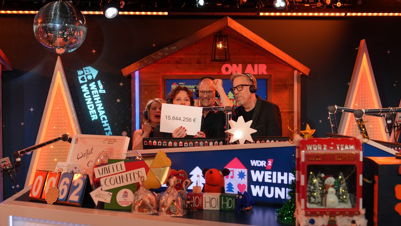 WDR 2 Weihnachtswunder 2025 in Essen - Mittwoch (17.12.2025) - Steffi Neu verkündet die Spendensumme