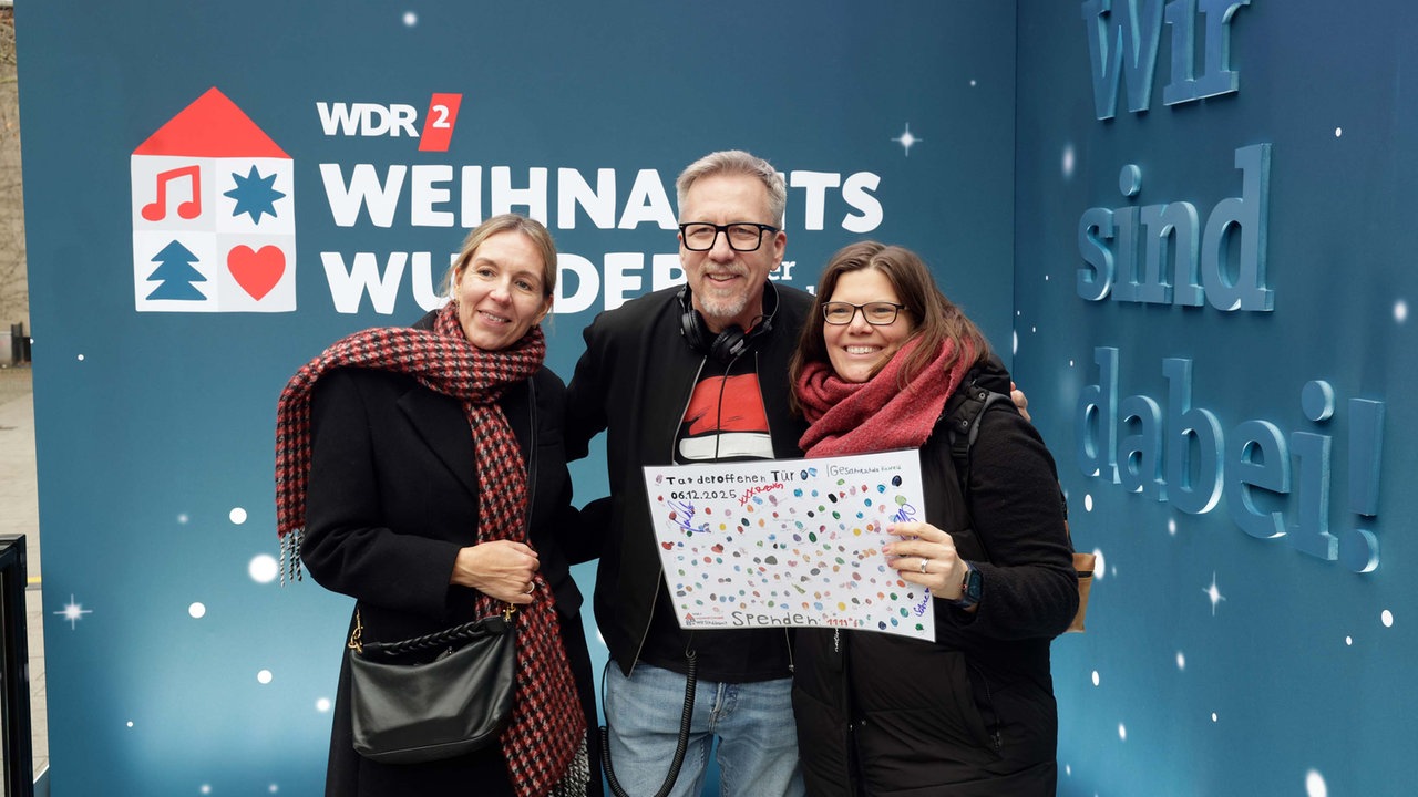 Das WDR 2 Weihnachtswunder am Sonntag (14.12.2025) - Erinnerungsfoto mit Spende